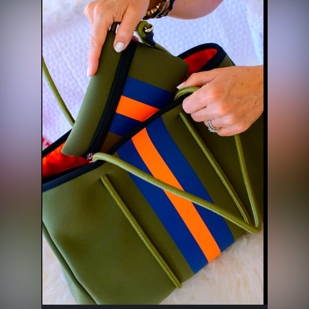 Parker & Hyde Neoprene Tote Bag + Matching Wallet – Like New! Ready to Ship✅